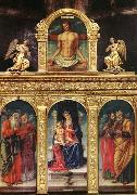 Bartolomeo Vivarini Virgin Enthroned with the Child on her Knee oil